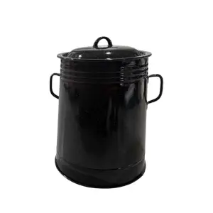 Garnita 5 litri emailata neagra (untura)
