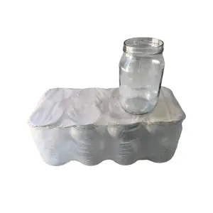 Borcan sticla 1.7 litri cu capac (transparent), set 8 buc