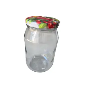 Borcan sticla 1.7 litri cu capac (transparent)