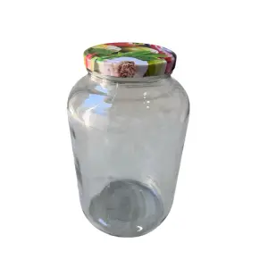 Borcan 5 litri din sticla cu capac (transparent)