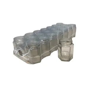 Borcan hexagonal 280ml, set 20 bucati