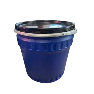 Butoi plastic (bidon) 120 l (litri), conic, cerc metalic