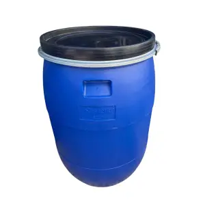 Butoi plastic 180 litri cu cerc metalic (bidon)