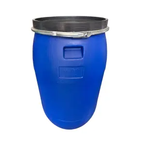 Butoi plastic 220 litri cu cerc metalic (bidon)