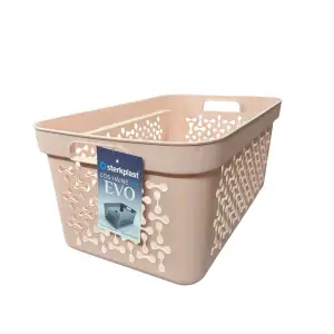 Evo Cos de rufe (haine) cu manere, plastic, 20 L, roz