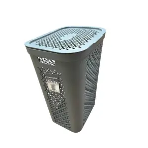 Cos rufe modern Evo cu capac gri, 60 L