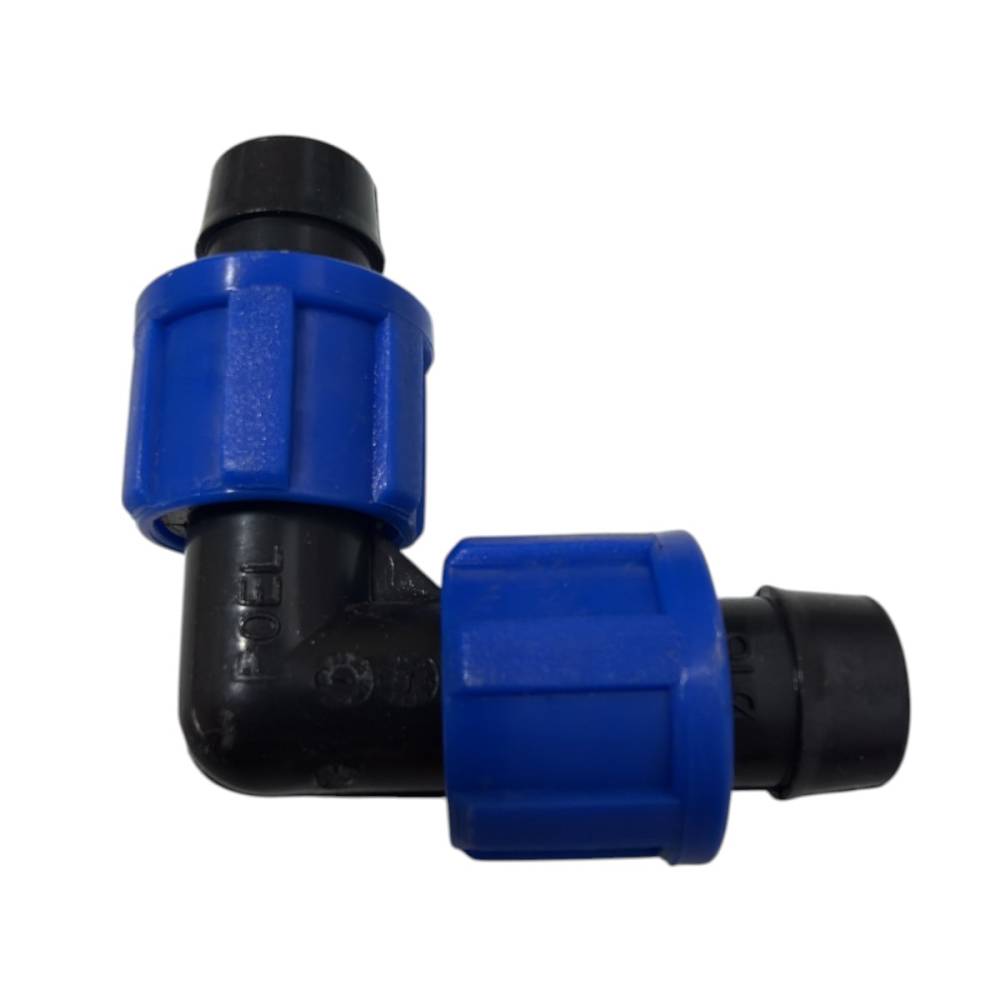 Cot pentru tub de picurare 16mm cu piulita, Poelsan Cot pentru tub de picurare 16mm cu piulita, Poelsan