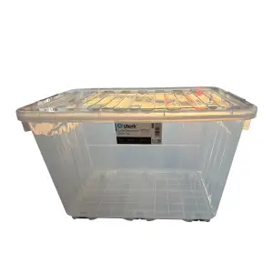 Cutie depozitare plastic cu roti si capac, 72 litri, Tidy