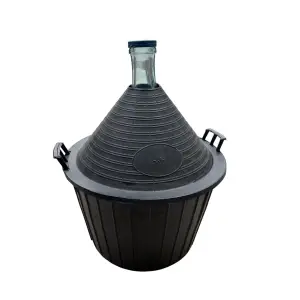 Damigeana sticla 54l, cos protectie plastic cu capac