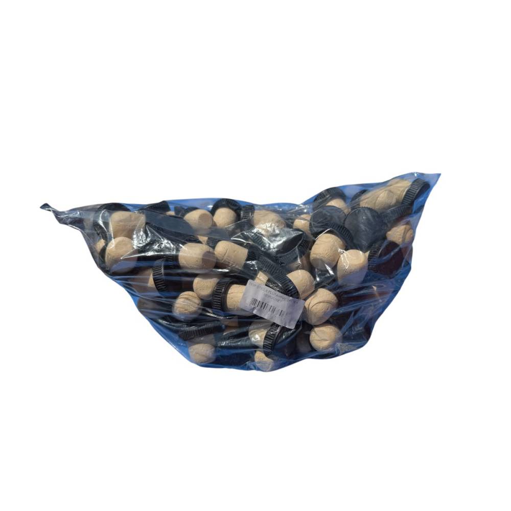 Dop de pluta,cap PVC pentru sticle, 27x19.5mm, 100 buc Dop de pluta,cap PVC pentru sticle, 27x19.5mm, 100 buc