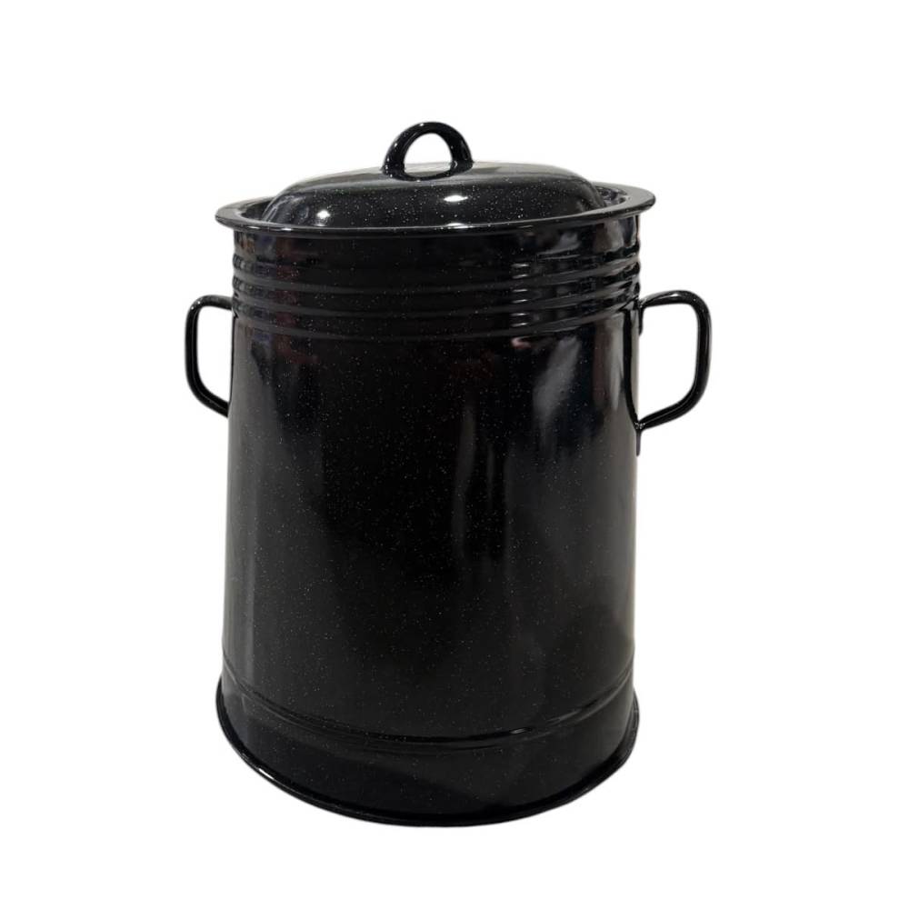 Garnita 20 litri emailata neagra (untura) Garnita 20 litri emailata neagra (untura)