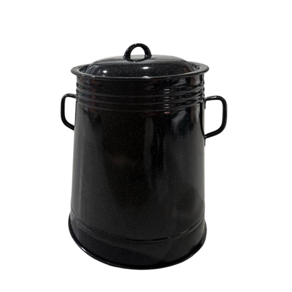 Garnita 30 litri emailata neagra (untura) Garnita 30 litri emailata neagra (untura)
