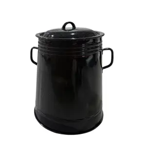 Garnita 30 litri emailata neagra (untura)