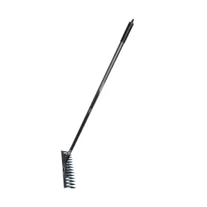 Grebla frunze metalica (lată), cu coada 1.2 metri inaltime, 14 dinti