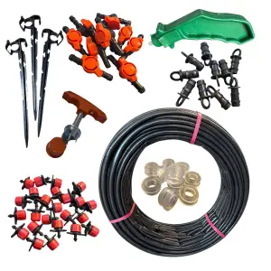 Tub picurare orb 100m, sistem cu 107 piese irigare