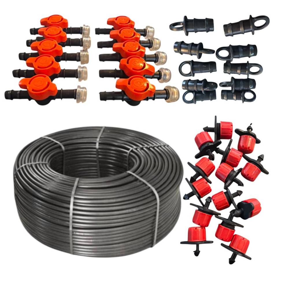 Sistem tub picurare orb (furtun) 400m cu 520 accesorii Sistem tub picurare orb (furtun) 400m cu 520 accesorii