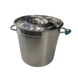 Oala inox 33 l cu capac, 35x35 centimetri