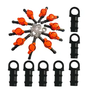 Set 5 x Robinet tub picurare cu garnitura 16 mm si dopuri (furtun) 16 mm