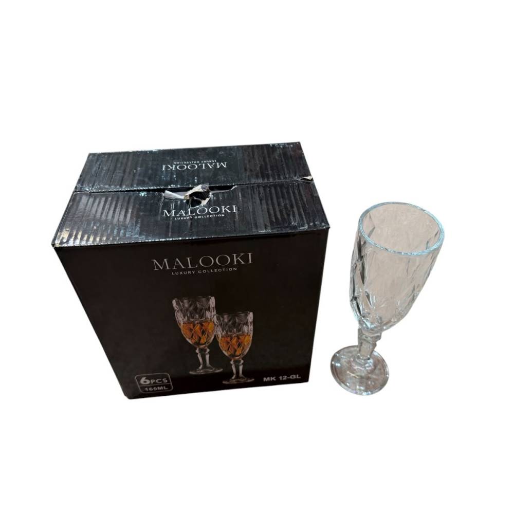Pahare sampanie 165 ml, sticla cristal, cu picior, 6 buc/set Pahare sampanie 165 ml, sticla cristal, cu picior, 6 buc/set