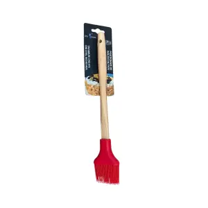 Pensula de silicon pentru bucatarie, maner lemn