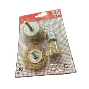 Perii circulare rotative pentru fier, cu tija, set 3 bucati