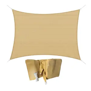 Plasa protectie solara 3 x 3 m bej, umbrire terasa, (copertina parasolar)