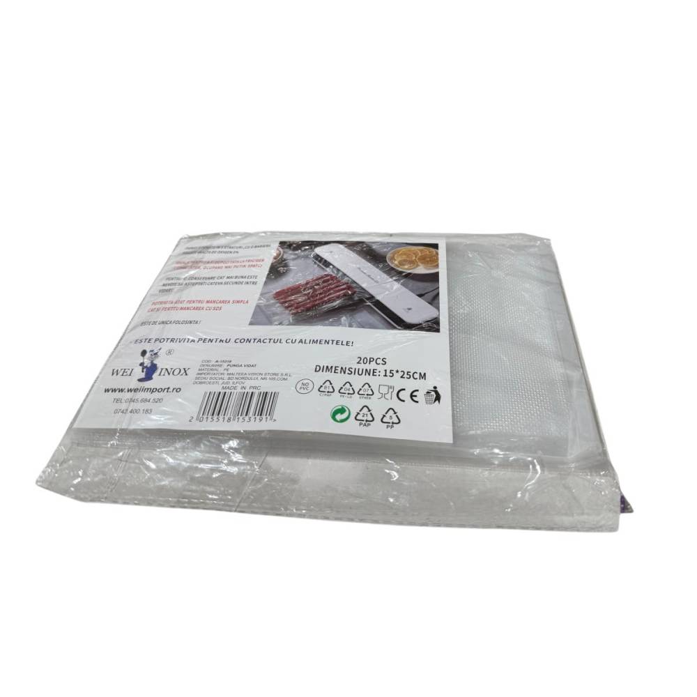Pungi vidat 15x25 centimetri, 20buc/set, gofrate Pungi vidat 15x25 centimetri, 20buc/set, gofrate