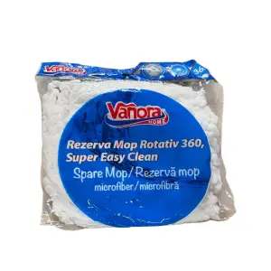 Rezerva mop rotativ rotunda, microfibra, 360 grade, Vanora