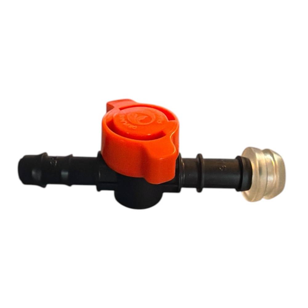 Robinet tub picurare 16 mm (furtun irigare) cu garnitura 16 mm Robinet tub picurare 16 mm (furtun irigare) cu garnitura 16 mm