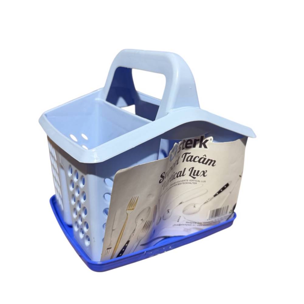 Scurgator tacamuri vertical, 4 compartimente, plastic, albastru Scurgator tacamuri vertical, 4 compartimente, plastic, albastru