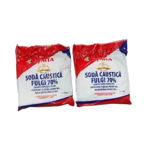Set 2 x soda caustica fulgi, Kynita 1 kg, Hidroxid de sodiu