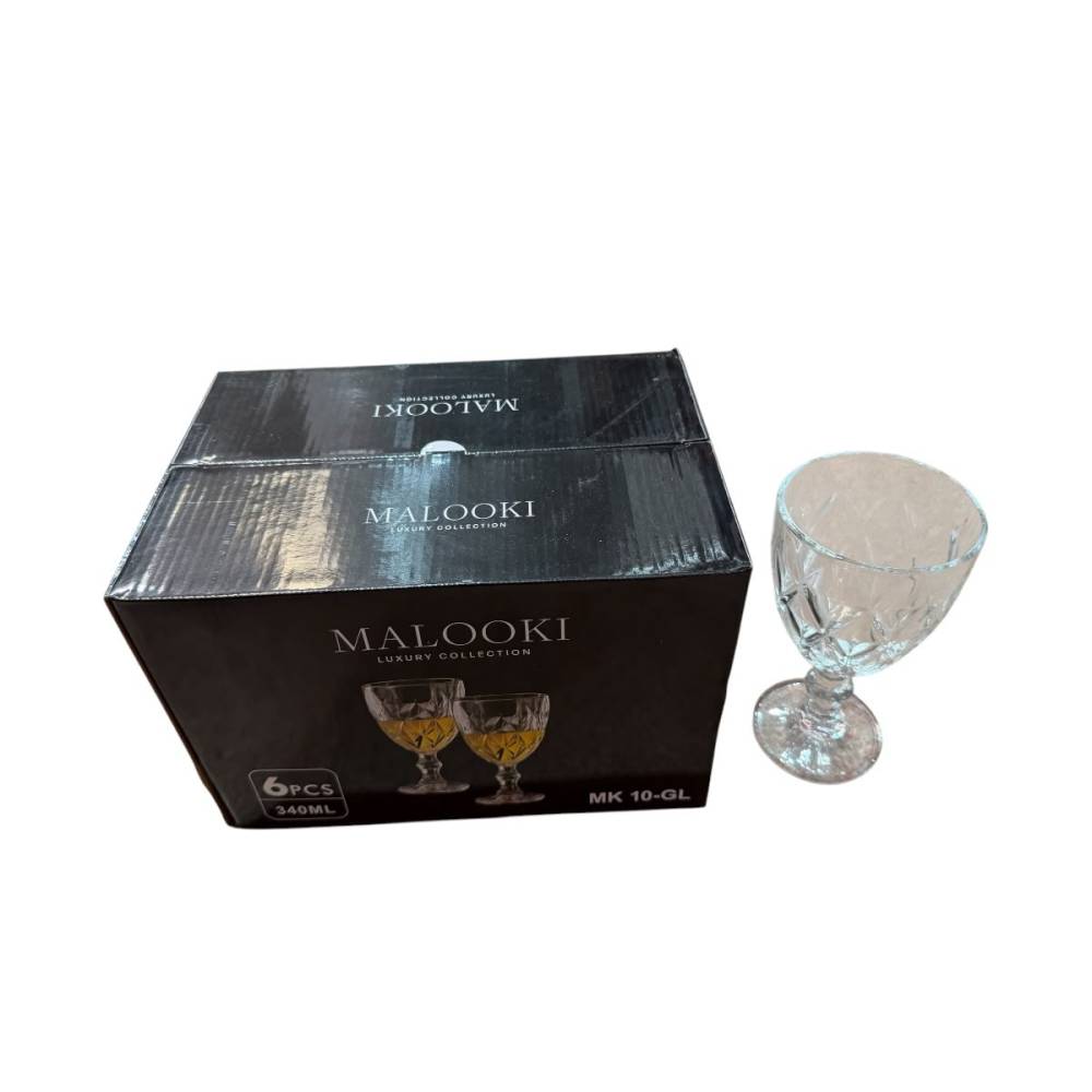 Set 6 pahare vin, 340 ml, sticla cristal, cu picior Set 6 pahare vin, 340 ml, sticla cristal, cu picior