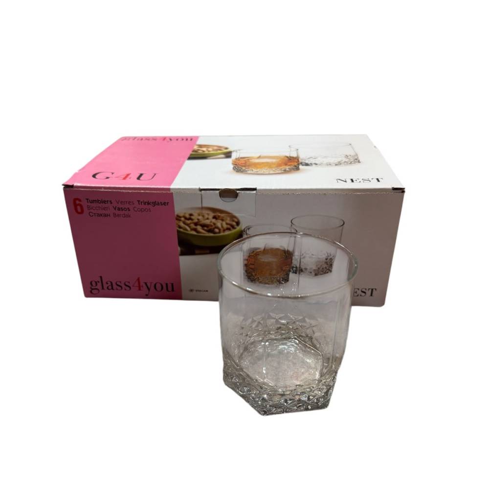 Pahare whisky 315 ml, din sticla, 6 buc/set Pahare whisky 315 ml, din sticla, 6 buc/set