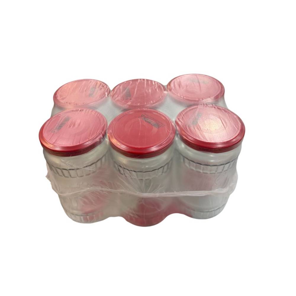 Borcan sticla 370 ml cu capac, 6 buc Borcan sticla 370 ml cu capac, 6 buc