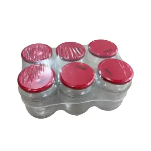 Borcane de sticla cu capac 720 ml, 6 bucati