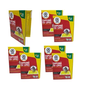 Set 10 x capcana soareci cu lipici pe carton Lipio