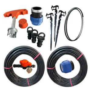 Kit irigare prin picurare (furtun) 100cm/100m, 300mp