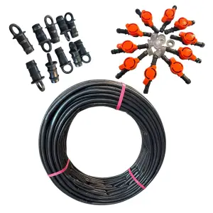 Kit furtun picurare gradina (tub) 100cm/100m, 30 accesorii
