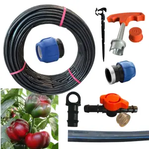 Sistem irigare prin picurare, gogosari (tub) 20cm/100m, 20 randuri x 10 m