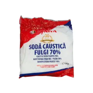 Soda caustica fulgi, Kynita 1 kg, Hidroxid de sodiu