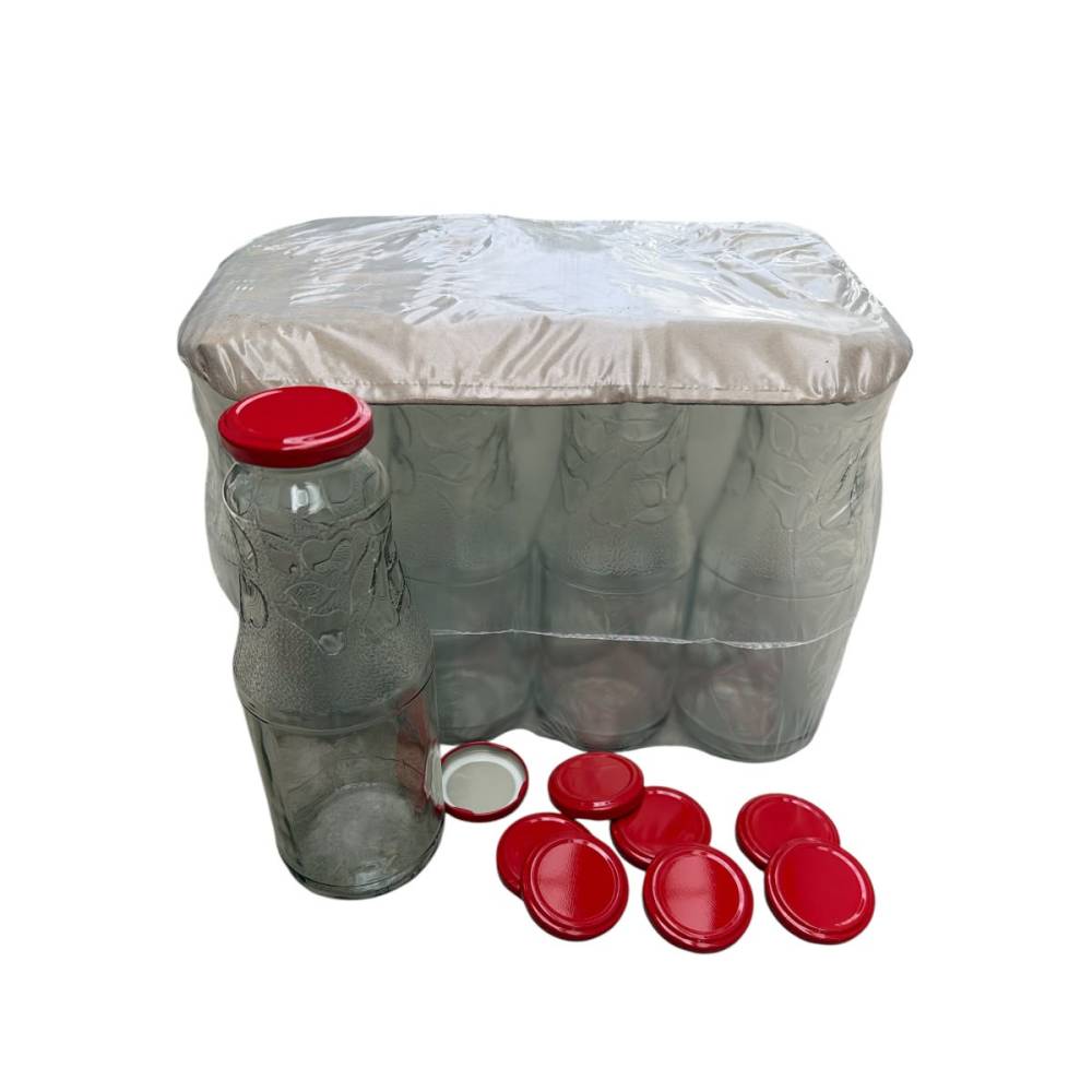 Sticla 1 litru cu capac (sticla de sticla) 12 buc/set Sticla 1 litru cu capac (sticla de sticla) 12 buc/set
