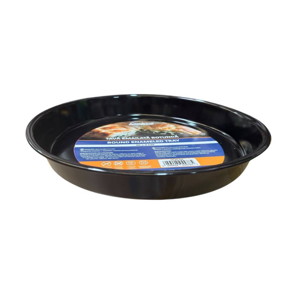 Tava copt (cuptor) emailata Heinner, 36x4 cm Tava copt (cuptor) emailata Heinner, 36x4 cm