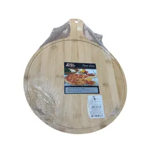 Tocator bambus 30 cm, servire pizza, rotund