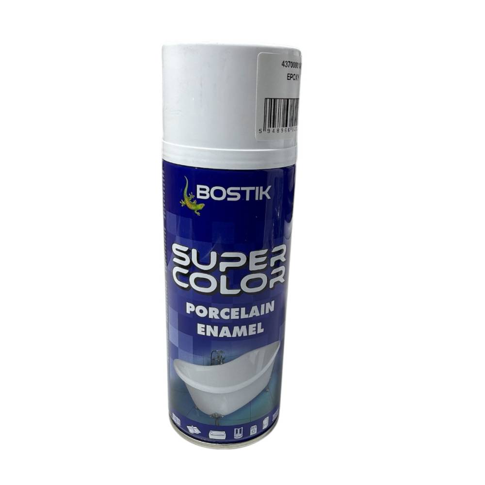 Spray cada (vopsea) Bostik, efect portelan, alb lucios, interior 400 ml Spray cada (vopsea) Bostik, efect portelan, alb lucios, interior 400 ml