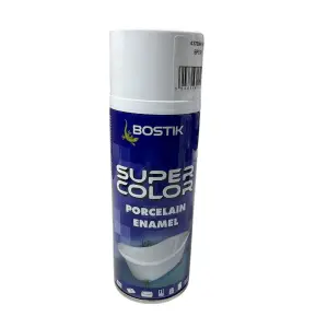 Spray cada (vopsea) Bostik, efect portelan, alb lucios, interior 400 ml
