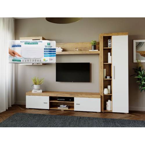Set 5 pachete servetele umede multisuprafete cu Bicarbonat si otet + 1 gratis