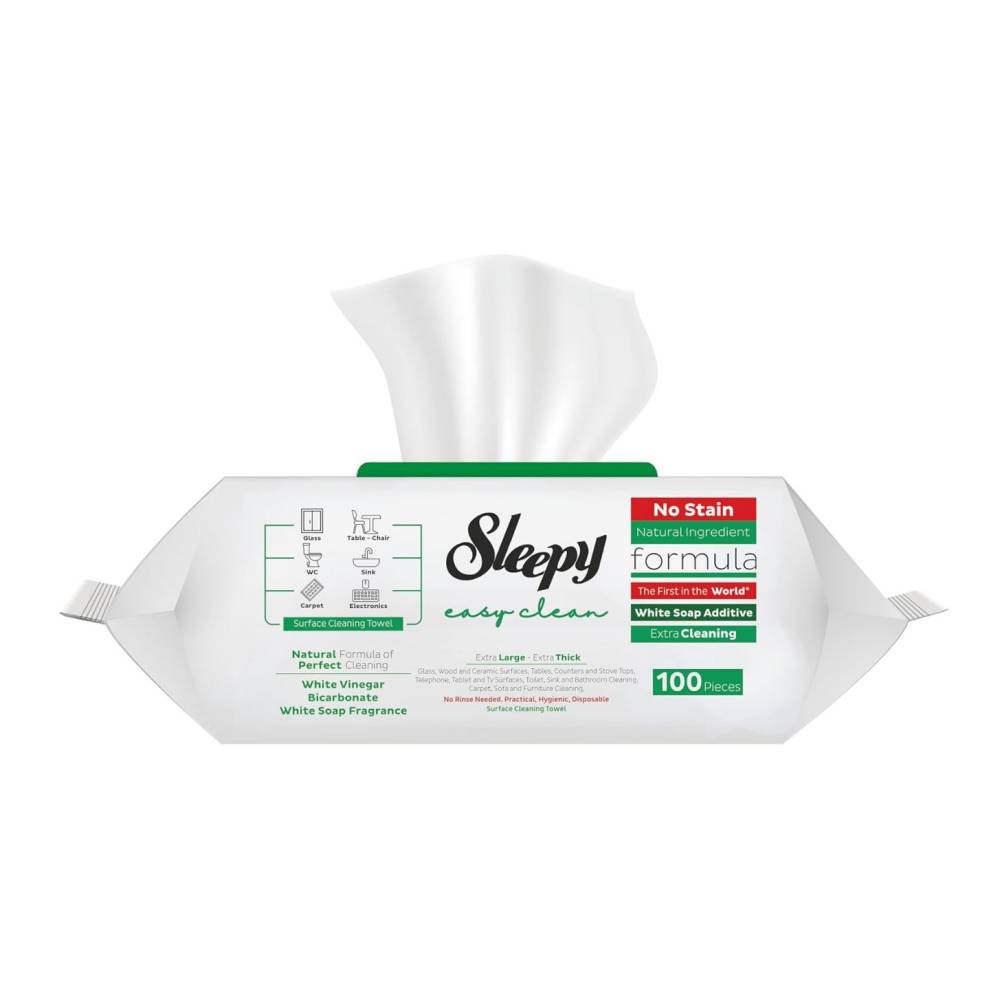 Servetele sleepy cu bicarbonat si otet (umede) 100 buc, Extra Curatare Servetele sleepy cu bicarbonat si otet (umede) 100 buc, Extra Curatare