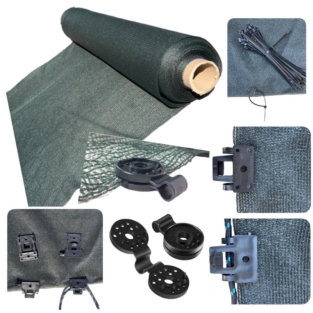 Clips fixare plasa de umbrire, 50buc + Coliere plastic negre 4x150mm, 100buc Clips fixare plasa de umbrire, 50buc + Coliere plastic negre 4x150mm, 100buc