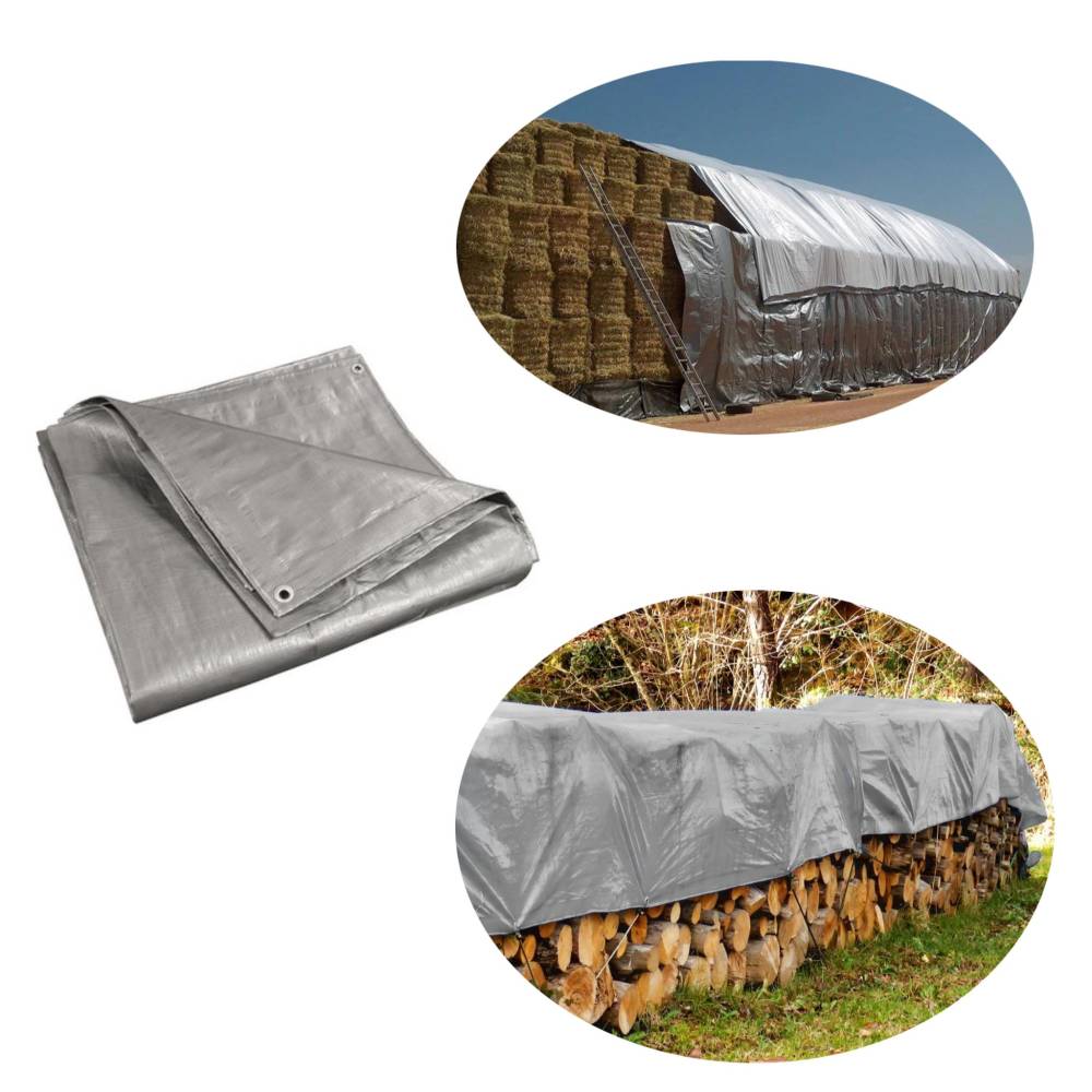 Prelata impermeabila cu inele prindere 2x12m, 175g/mp Prelata impermeabila cu inele prindere 2x12m, 175g/mp