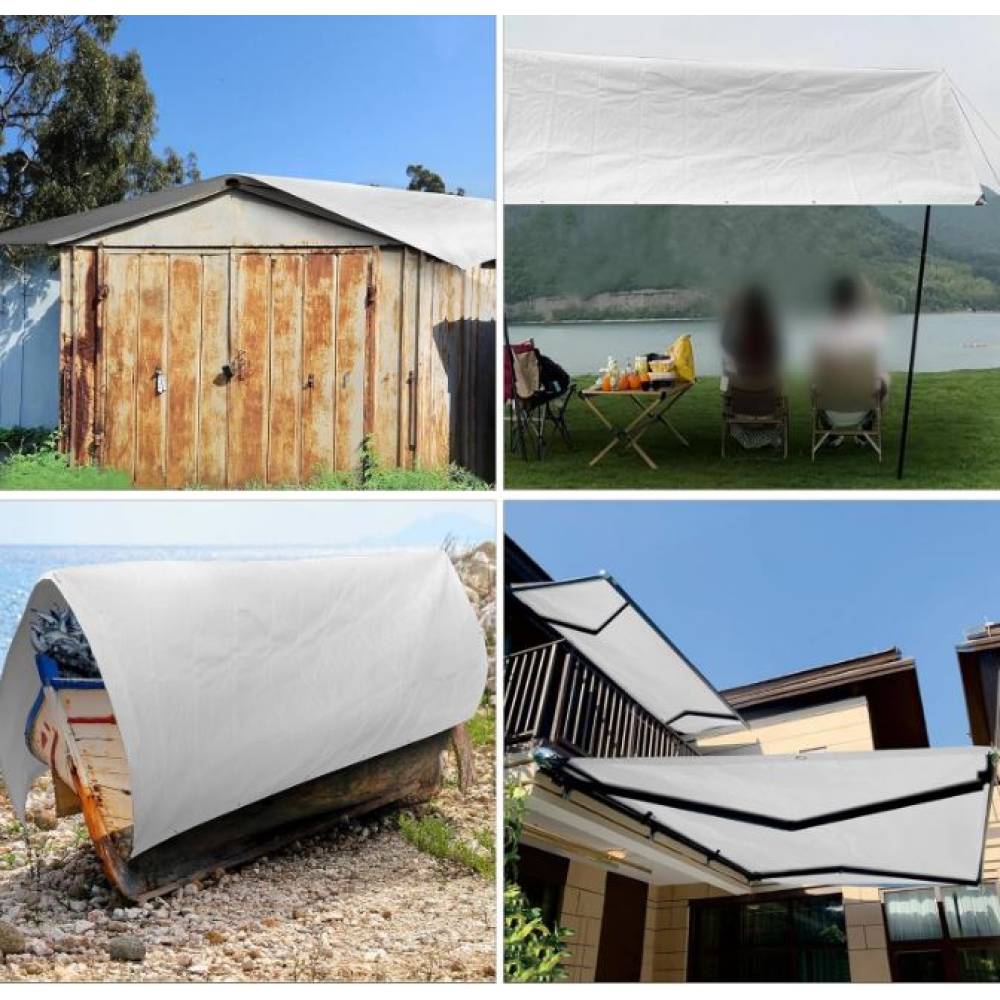 Prelata impermeabila alba 3 x 6m, 185g/mp groasa Prelata impermeabila alba 3 x 6m, 185g/mp groasa